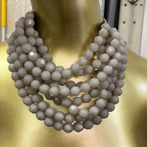 Fairchild Baldwin Bella necklace in light creamy taupe color
